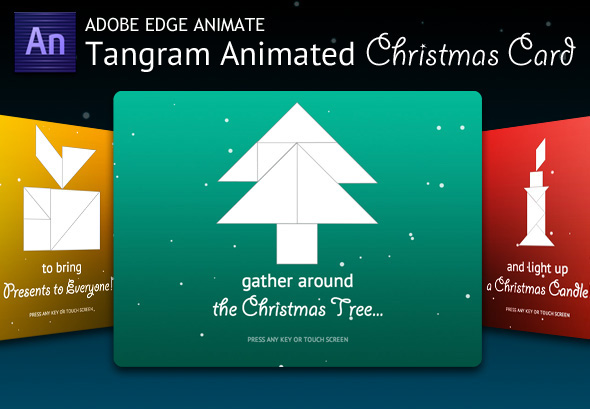Tangram Animated Christmas Card